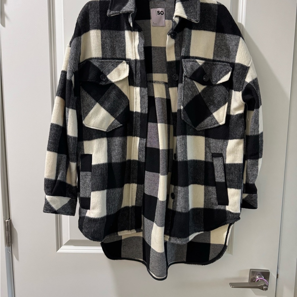 SO Monochrome Plaid Jacket